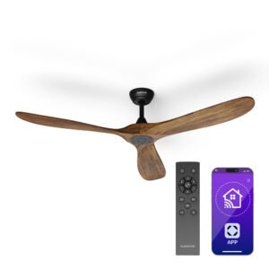 Bahama Breeze Smart Deckenventilator | Massivholz-Rotorblätter | Fernbedienung + App-Steuerung
