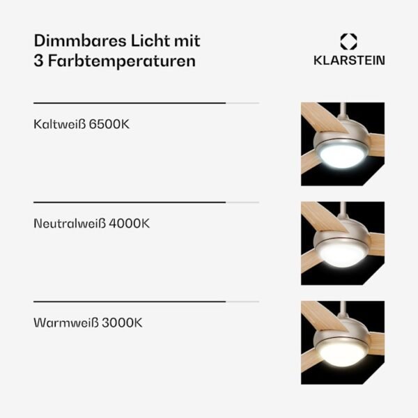 El Paso Deckenventilator mit Licht | 132 cm | 35 W | Leiser Betrieb | Holz El Paso Deckenventilator mit Licht | 132 cm | 35 W | Leiser Betrieb | Holz