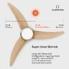 El Paso Deckenventilator mit Licht | 132 cm | 35 W | Leiser Betrieb | Holz El Paso Deckenventilator mit Licht | 132 cm | 35 W | Leiser Betrieb | Holz