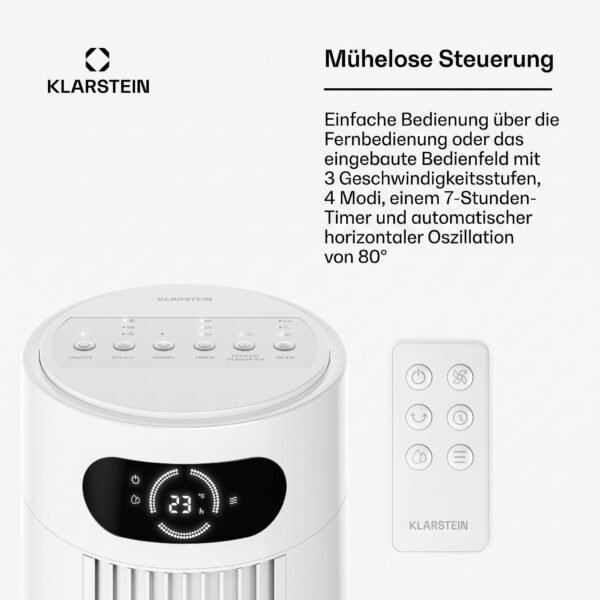 Frost Luftkühler mit Wasserkühlung | 200 m³/h | 7 l | 20 m² | 2 Kühlpacks | 4 Modi | 45 W