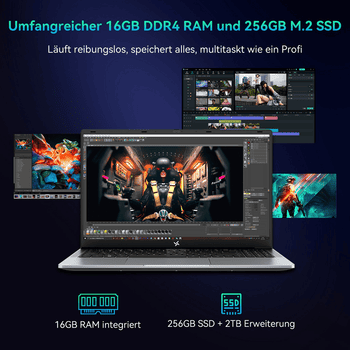 blackview 180° Drehung Hibook6 15,6" Intel N150 256/512GB Notebook