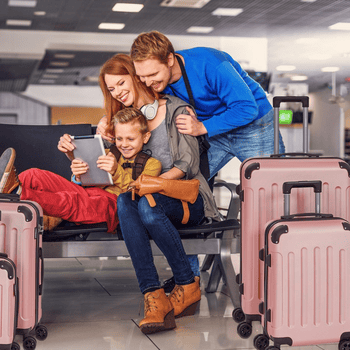 Arebos Kofferset Reisekoffer 4er Set Hartschalen Koffer Trolley S-M-L-XL-Set, 4 Rollen, , Teleskopstange