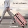 Arebos Kofferset Reisekoffer 4er Set Hartschalen Koffer Trolley S-M-L-XL-Set, 4 Rollen, , Teleskopstange