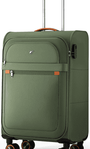 Verage Koffer Weichschalenkoffer, Leicht Reisekoffer mit Zahlenschloss, 4 Rollen, Stoffkoffer, Handgepäck/Set 3-teilig, 56/66/76cm,47/77/109L