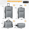KESSER Kofferset, 4 Rollen, , mit 3-Ziffern-TSA-Schloss, 360° Rollen & Teleskopgriff KESSER Kofferset, 4 Rollen, , mit 3-Ziffern-TSA-Schloss, 360° Rollen & Teleskopgriff