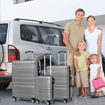 Merax Trolleyset, , Hartschalenkofferset, TSA-Schloss, Doppelrollen Merax Trolleyset, , Hartschalenkofferset, TSA-Schloss, Doppelrollen