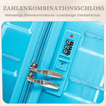 LVHOM Hartschalen-Trolley Handgepäck-Trolley & Koffer Set, 14"/20"/24"/28", leise Rädern für Tour, Geschäftstrip, Familienurlaub, längere Erkundungen, Flughafentransfers