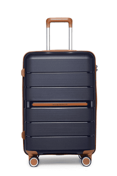 British Traveller Handgepäck-Trolley Reisekoffer Hartschalenkoffer aus 100% PP 8 Spinnerräder, TSA-Schloss