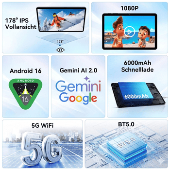 TABWEE T80 Android 16 64/128 GB incl. Stift Tablet