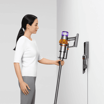 DYSON Akku-Hand-und Stielstaubsauger Dyson V15 Detect Absolute Nickel/Gelb, 660 W, 240 Airwatt Saugkraft, Stauberkennungssensor