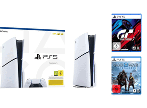 Playstation PS5 Disk Slim inkl. Gran Turismo 7 & God Of War , Spiele-Set