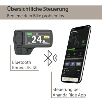 AGON E-Bike Mountainbike Alpha, 10 Gang Deore SGS T6000 Schaltwerk, Kettenschaltung, Heckmotor, 540 Wh, Pedelec, Elektrofahrrad für Damen u. Herren, MTB AGON E-Bike Mountainbike Alpha, 10 Gang Deore SGS T6000 Schaltwerk, Kettenschaltung, Heckmotor, 540 Wh, Pedelec, Elektrofahrrad für Damen u. Herren, MTB