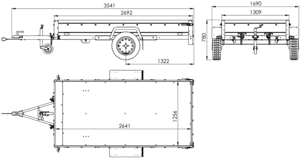 Anhänger Garden Trailer 264 KIPP mit Bordwandaufsatz und Aludeckel-Neu – [LTG_SITE_NAME]