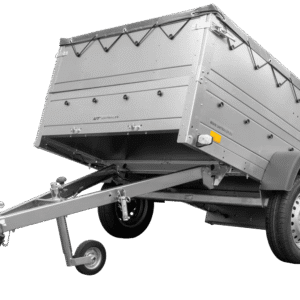 Anhänger kippbar Garden Trailer 201 KIPP mit zusätzlichen Bordwänden, Stützrad und Flachplane-Neu – [LTG_SITE_NAME]