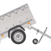 Neu Anhänger Garden Trailer 150 KIPP mit zusätzlichen Bordwänden, Stützrad und Flachplane-Neu