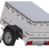 Neu Anhänger Garden Trailer 150 KIPP mit zusätzlichen Bordwänden, Stützrad und Flachplane-Neu