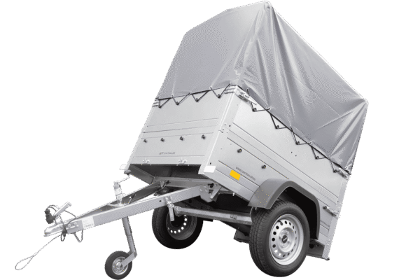 Neuanhänger Kipper ungebremst Garden Trailer 150 KIPP mit zusätzlichen Bordwänden, Stützrad, Hochplane und Hochspriegel-Neu