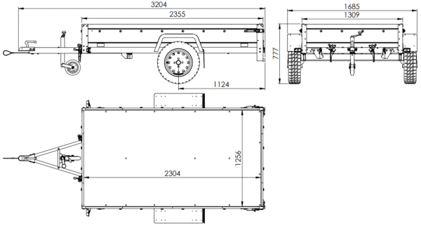 PKW Anhänger 230×125 Garden Trailer 230 KIPP Unitrailer 750 kg mit Stützrad, 110 cm hoher Plane und Hochspriegel-Neu – [LTG_SITE_NAME]