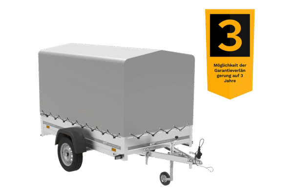 PKW Anhänger 230×125 Garden Trailer 230 KIPP Unitrailer 750 kg mit Stützrad, 110 cm hoher Plane und Hochspriegel-Neu – [LTG_SITE_NAME]