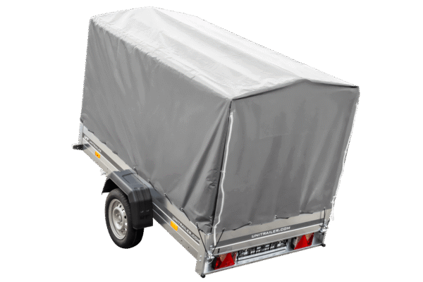 PKW Anhänger 230×125 Garden Trailer 230 KIPP Unitrailer 750 kg mit Stützrad, 110 cm hoher Plane und Hochspriegel-Neu – [LTG_SITE_NAME]