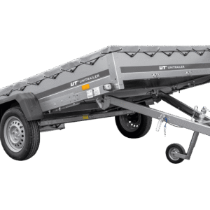 PKW Anhänger 264×150 Unitrailer Garden 265 KIPP mit Flachplanenträger und grauer Plane-Neu – [LTG_SITE_NAME]